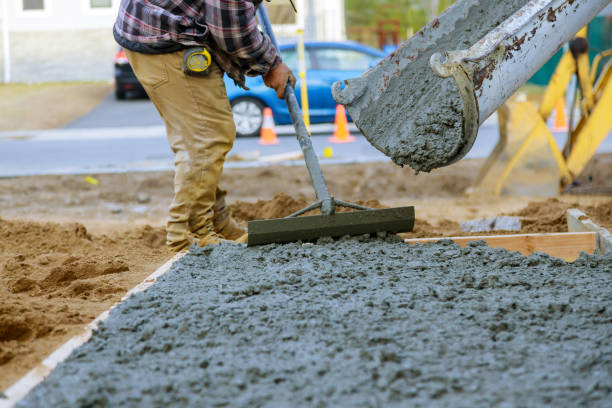 Concrete walkway installation